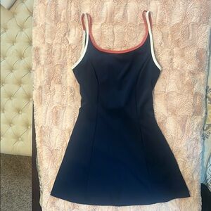 Navy Blue Sleeveless Athletic Dress
